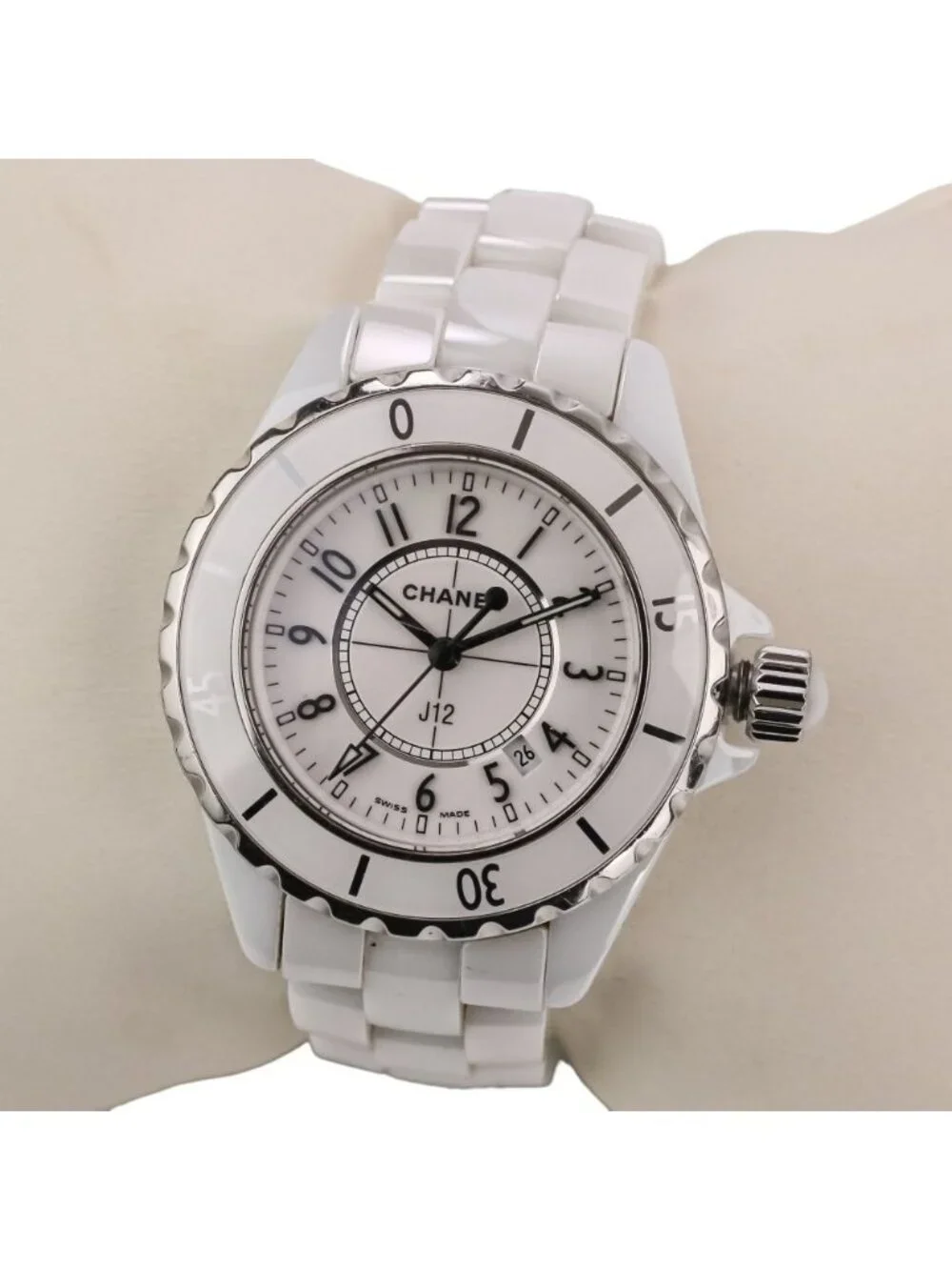 Chanel White Ceramic Quartz Watch Dial